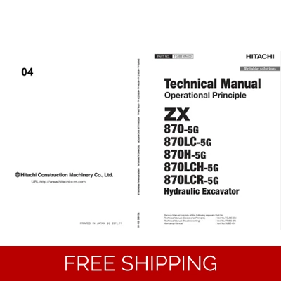 HITACHI ZX870-5G SERIES TECHNICAL MANUALS
